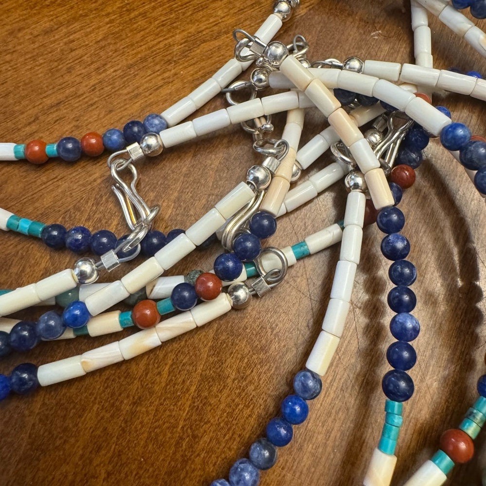 Multicolor Beaded Necklaces set of 8 perfect for girlfriend gifts - Picture 5 of 7